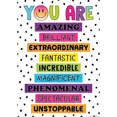 Teacher Created Resources You Are Amazing Positive Poster : Target