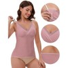 INSPIRE CHIC Women's Crisscross Lace Trim Adjustable Straps Maternity Nursing Tops Camisole Padded for Breastfeeding - 3 of 4