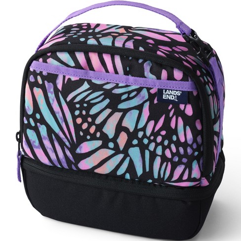 Kids Girls Lunch Bag Insulated Lunch Box for school Lunch Cooler Organizer  School Kids Lunch Tote (purple butterfly)