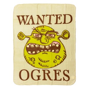Silver Buffalo Shrek "Wanted Ogres" 45 x 60 Inch Fleece Throw Blanket - 1 of 4