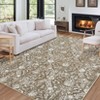 Machine Washable Area Rug Low Pile Vintage Printed Ultra-Thin Non Slip Rugs Stain Resistant Foldable Indoor Carpet for Living Room Bedroom - 2 of 4