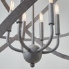Capital Lighting Bluffton 6 - Light Pendant in  Iron/Wood - 3 of 4