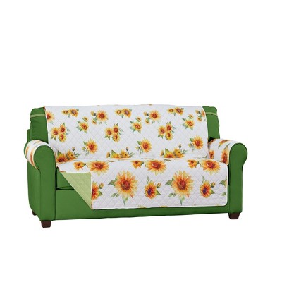 Collections Etc Reversible Sunflower Quilted Furniture Protector