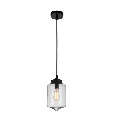 CWI Lighting Glass 1 Light Down Mini Pendant With Clear Finish