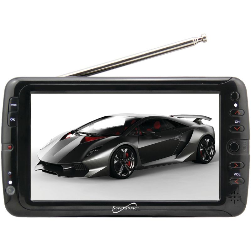 Supersonic® 7-In. TFT Portable Digital LCD TV, AC/DC Compatible with RV/Boat, 2 of 7