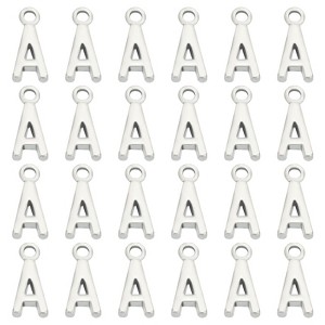 Unique Bargains Metal Bulk Elegant DIY Crafts Jewelry Making Initial Pendant 50 Pcs - 1 of 4
