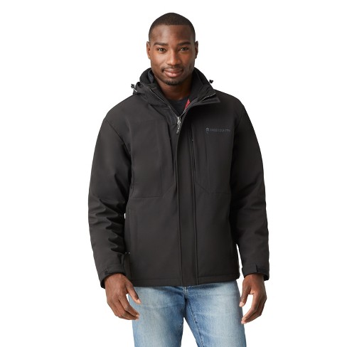 Free country woven hooded water resistant heavyweight hotsell puffer jacket