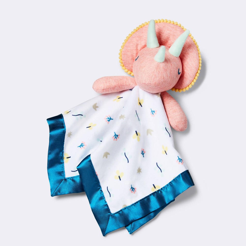Small Security Blanket Pink Dino - Cloud Island Pink/Blue