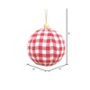 Vickerman Plaid Cloth Ball Ornament - 2 of 3
