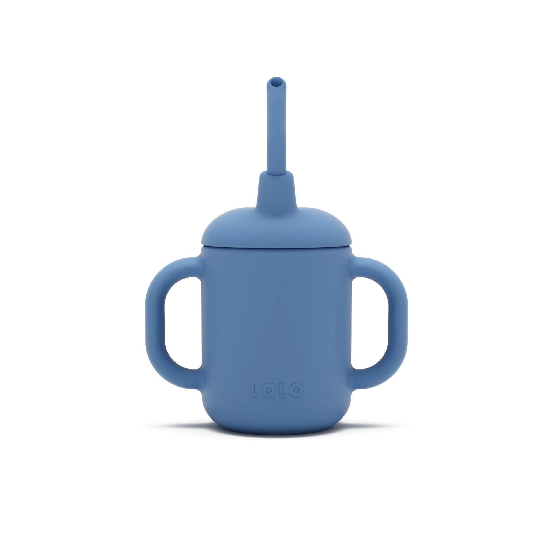 Lalo 4oz 3-in-1 Silicone Training Cup with Straw