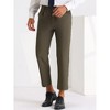 Lars Amadeus Men's Two Buttons Pleated Front Cropped Dress Pants - 2 of 4