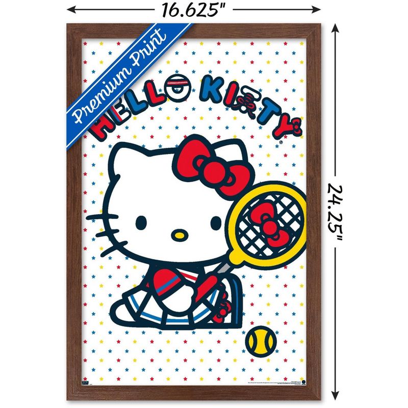 Trends International Hello Kitty and Friends: 21 Sports - Kitty Tennis Framed Wall Poster Prints, 3 of 7