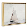 Stupell Industries Sailboat Foggy Weather Clouds Ocean Waves Crashing Black Floater Framed Canvas Wall Art - 3 of 4