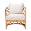 bali & pari Acelynn Bohemian Light Honey Rattan Arm Chair - 3 of 4
