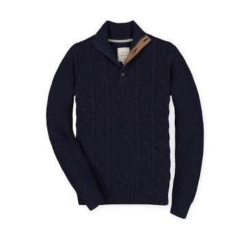 Hope & Henry Mens' Half Zip Pullover Sweater With Elbow Patches