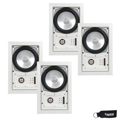SpeakerCraft MT6 Three - In-Wall or Ceiling Speaker Includes White Grill - (Multipack of 2 pair, 4 speakers total)