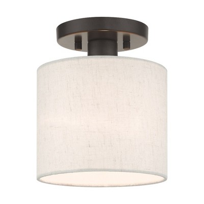 Livex Lighting Blossom 1 - Light Semi-Flush Mount in  English Bronze
