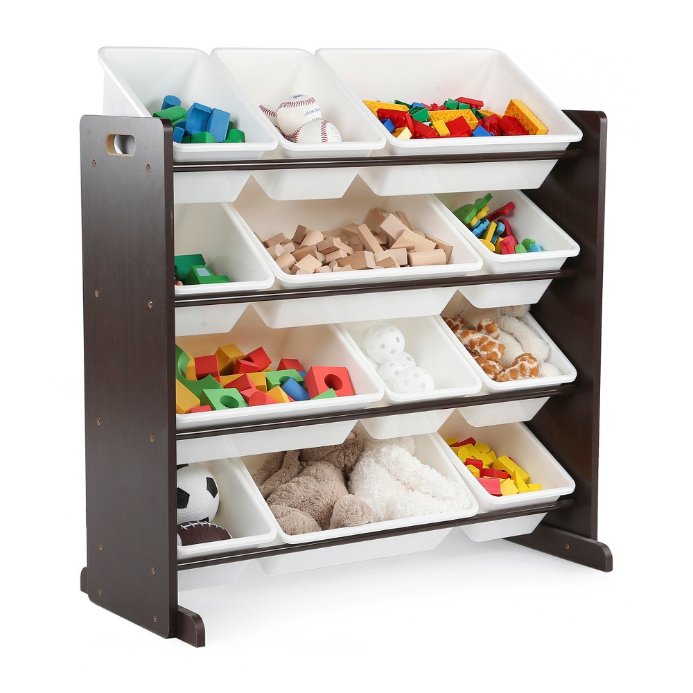 Kids Storage Unit: Tot Tutors Modern Classics Toy Organizer - Espresso