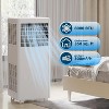 8000 BTU Portable Air Conditioner, 3-in-1 AC Unit with Cooling, Fan & Dehumidifier, LED Display, Sleep Mode, 2 Speeds, Up to 250 Sq. Ft - 4 of 4