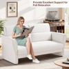 Modern Loveseat Sofa, Modern Boucle Accent Chair, Plush Upholstered Armchair - 4 of 4