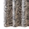 Vynxaria 100% Polyester Jacquard Shower Curtain, 72x72", Paisley Motif, 12 Buttonholes, Machine Washable, Coordinating Decor Sold Separately - 4 of 4