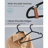 50-Pack Plastic Hangers with Wide Shoulder Notches, 0.16" Slim Space Saving Closet Organizers for Coats Dresses - 3 of 4