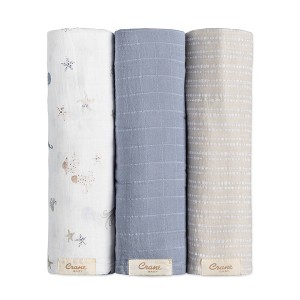 Crane Baby Cove Swaddles - Sea Life - 3pk - 1 of 4