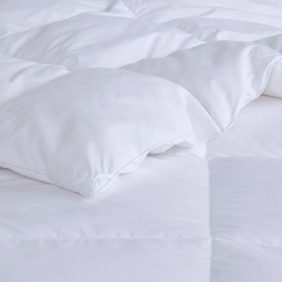 White Twin Heavyweight Goose Feather Down Comforter