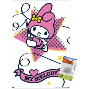 Trends International Hello Kitty and Friends: 21 Sports - My Melody Rhythmic Gymnastics Unframed Wall Poster Prints - 1 of 4