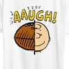 Women's - Peanuts - C Brown Half Football Head Short Sleeve Graphic T-Shirt - 2 of 4