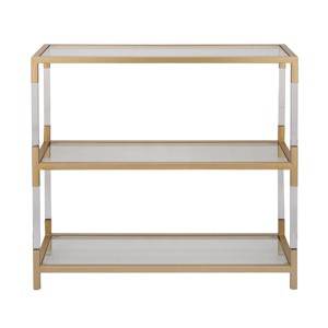 Metal and Acrylic Console Table Gold - Olivia & May - 1 of 4