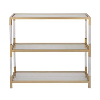 Metal and Acrylic Console Table Gold - Olivia & May