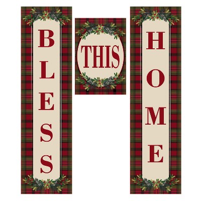 Evergreen Christmas Blessings Door Banner Kit