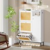 homfan Rattan Shoe Cabinet w/3 Drawers & 4-Tier Shelves - Adjustable Storage for Entryway/Closet/Hallway - 2 of 4