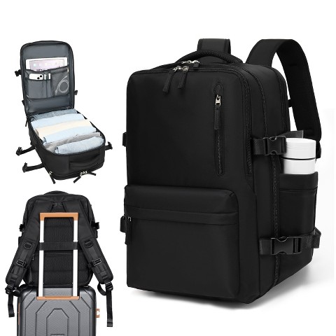 SUGIFT Expandable Travel Backpack 20L-30L, Water-Resistant 17.3 Inch Laptop Backpack with USB Charging Port for Business