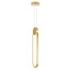 CWI Lighting Pulley 4 in LED Satin Gold Mini Pendant - 3 of 4