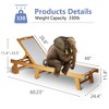 Whizmax Fir Lying Bed ,Portable Leisure Chair with Adjustable Wheels, Sunscreen and Breathable Textilene Fabric - 2 of 4