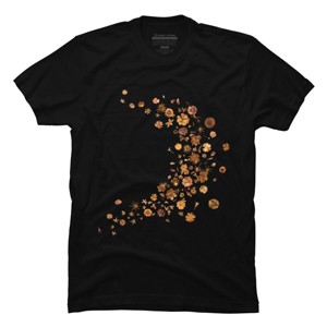 Men's Design By Humans Golden Flower Buds Breeze By designnatures T-Shirt - 1 of 4