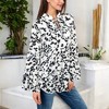 Anna-Kaci Women's Ruffle Trim Tiered Blouse with Bow Tie Neckline and Bell Sleeves Casual Top - 4 of 4