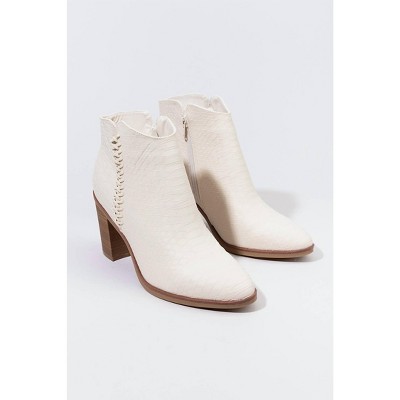 Women's Wo's Side Braid Python Booties - MIA
