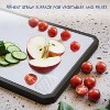 Cutting board, 2-in-1 cutting board with stainless steel and wheat straw, double-sided cutting board with handle, 16" x 11" cutting board for kitchen - 4 of 4