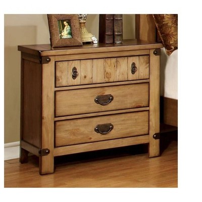 NicBex Nightstand with 3 Drawers,1pc Side Table with Wood Frame,Bedside Table for Bedroom,Living Room
