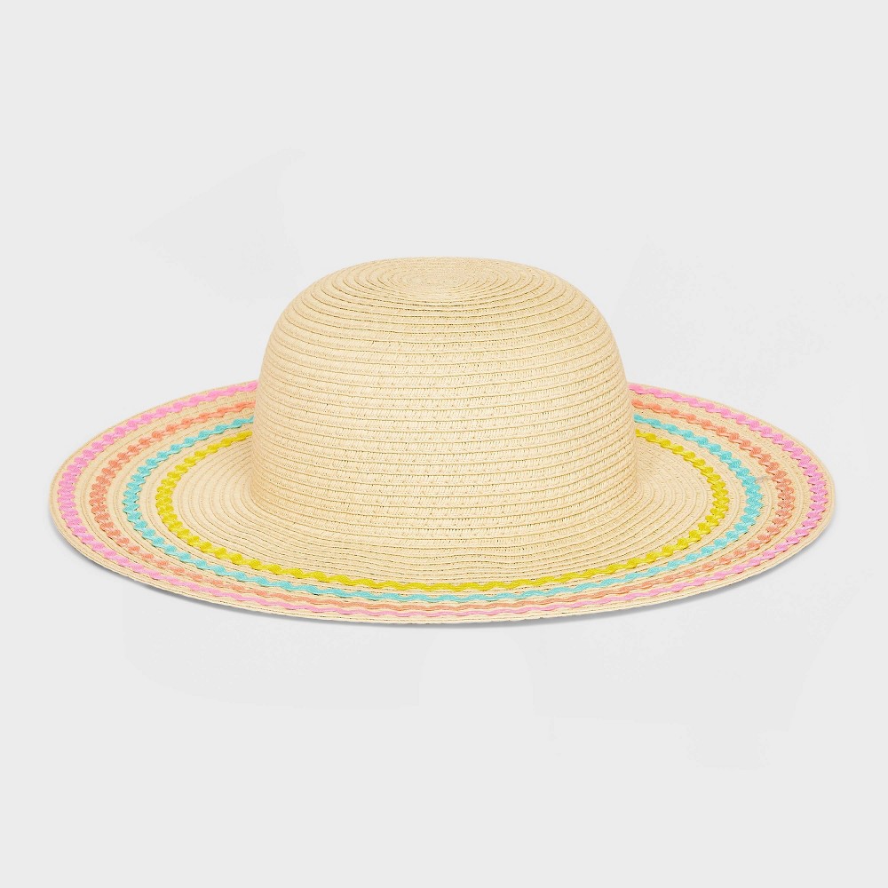 UPC 197543600467 - Girls' Paper Straw Floppy Hat with Ric Rac - Cat ...