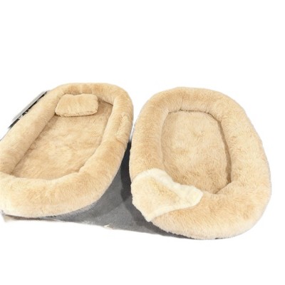 Human-Dog Bed Suitable for You and Your Pet, Animal Paradise, Washable Faux Fur Nap Orthopedic Dog Bed All-In-One, Extremely Comfortable