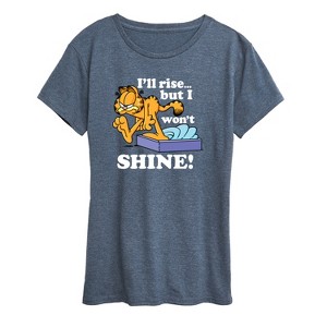Women's - Garfield - I'll Rise But Won't Shine Short Sleeve Graphic T-Shirt - 1 of 4
