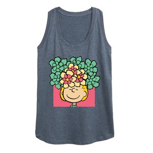 Women's - Peanuts - Sally Flowers Graphic Racerback Tank - 1 of 4