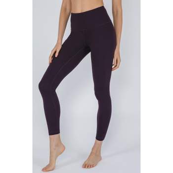 Yogalicious Womens Lux Ultra Soft High Waist Squat Proof Ankle Legging -  Windsor Wine - Large