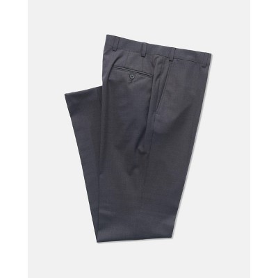 Lomsoe dark brown wool tropical trousers