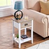 VECELO 1/2PCS 2-tier Nightstand Modern Side End Tables with Drawer & Open Shelf for Living Room, Bedroom - 4 of 4