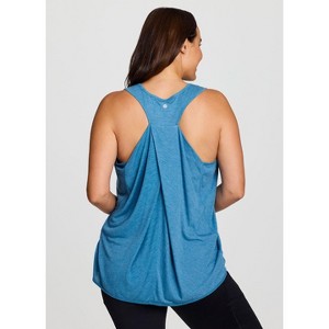 RBX Active Women's Super Soft Relaxed Fit Twist Racerback Tunic Tank Top - 1 of 4